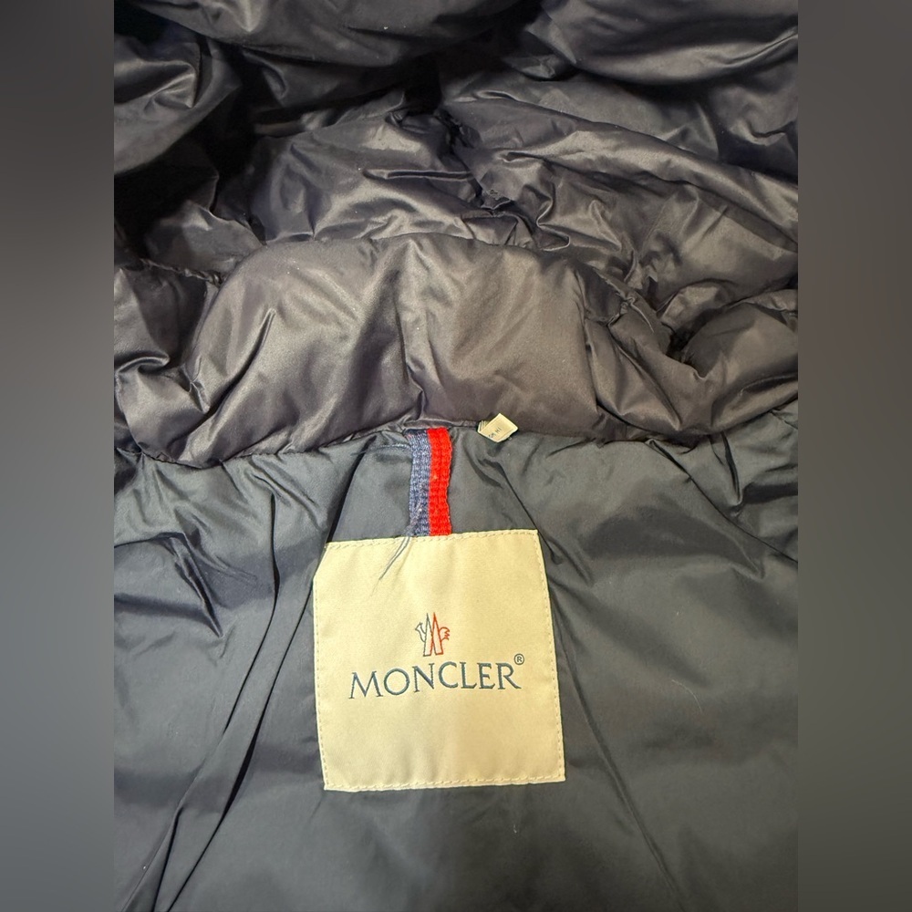 Moncler Dark Puffer Jacket with Hood - Picture 7 of 8